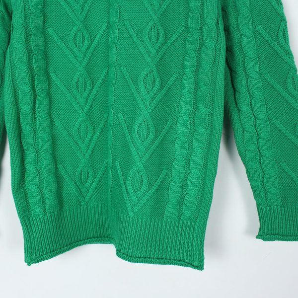 Stylish Green Themed Girls Sweater - Image 3