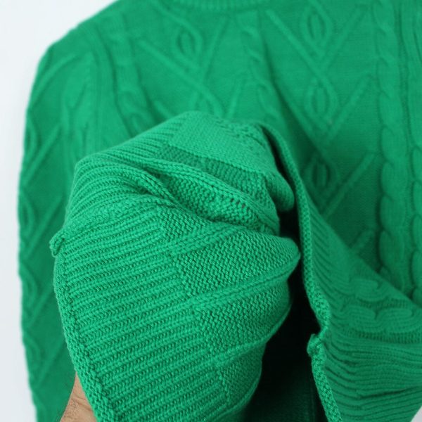Stylish Green Themed Girls Sweater - Image 4