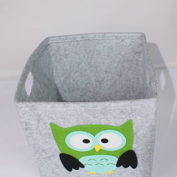 Charming Owl Themed Premium Quality Kids Storage Basket - Image 2