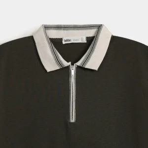 Contrast Collar Polo