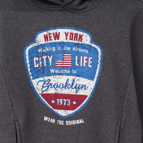 Attractive Grey Themed Hoodie For Boys - Image 2