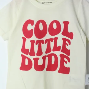 Stylish Off White Themed Boys T-Shirt
