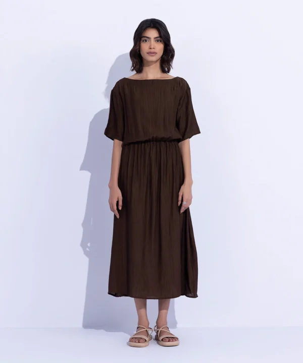 Brown Relaxed Fit Midi